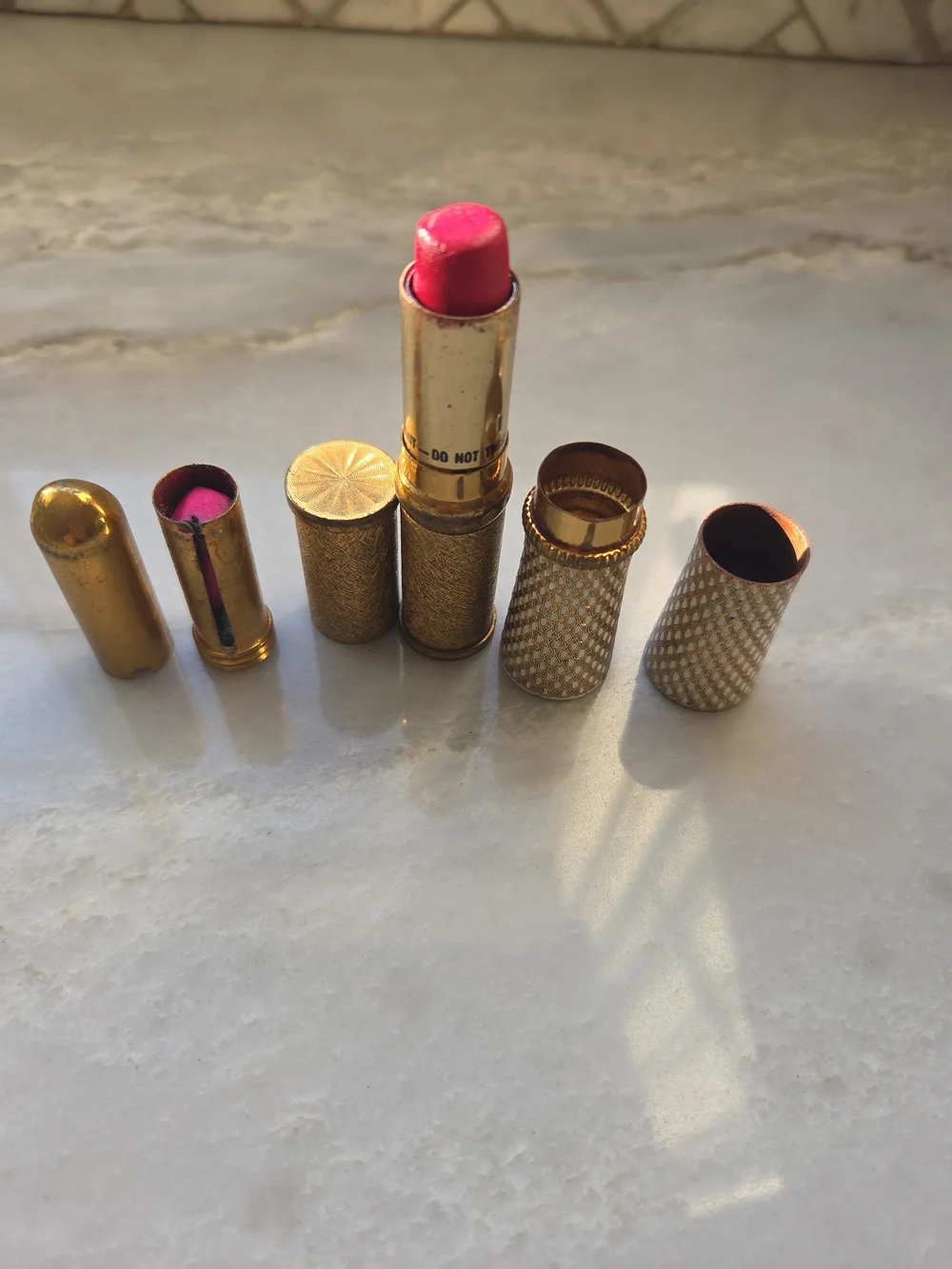 Vtg Revlon Futurama Lipstick Case Lot 577 563 Revlon Snow Rose N40